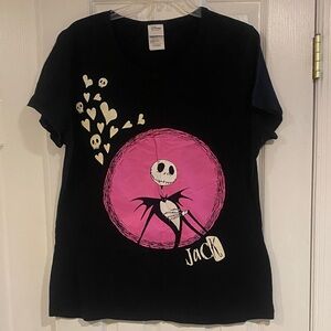 Disney Black and Pink Jack Skellington Tee